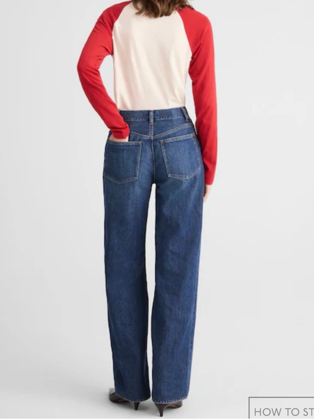 Madewell Dark Blue High-Rise Wide Leg Jeans